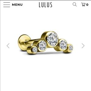 Body jewelry/helix/cartilage push-back earrings